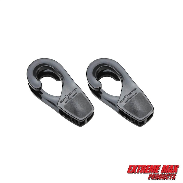 Extreme Max Extreme Max 3005.5023 BoatTector Boat Rail Fender Hangers, Value 2-Pack - 1", Black 3005.5023 - main